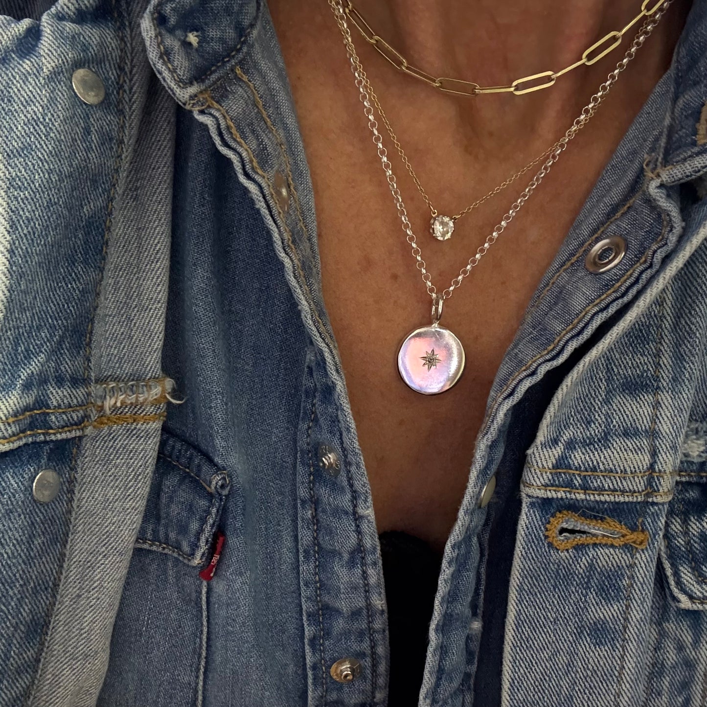 Diamond Disc Necklace