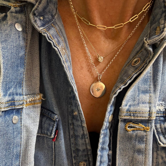 Diamond Disc Necklace