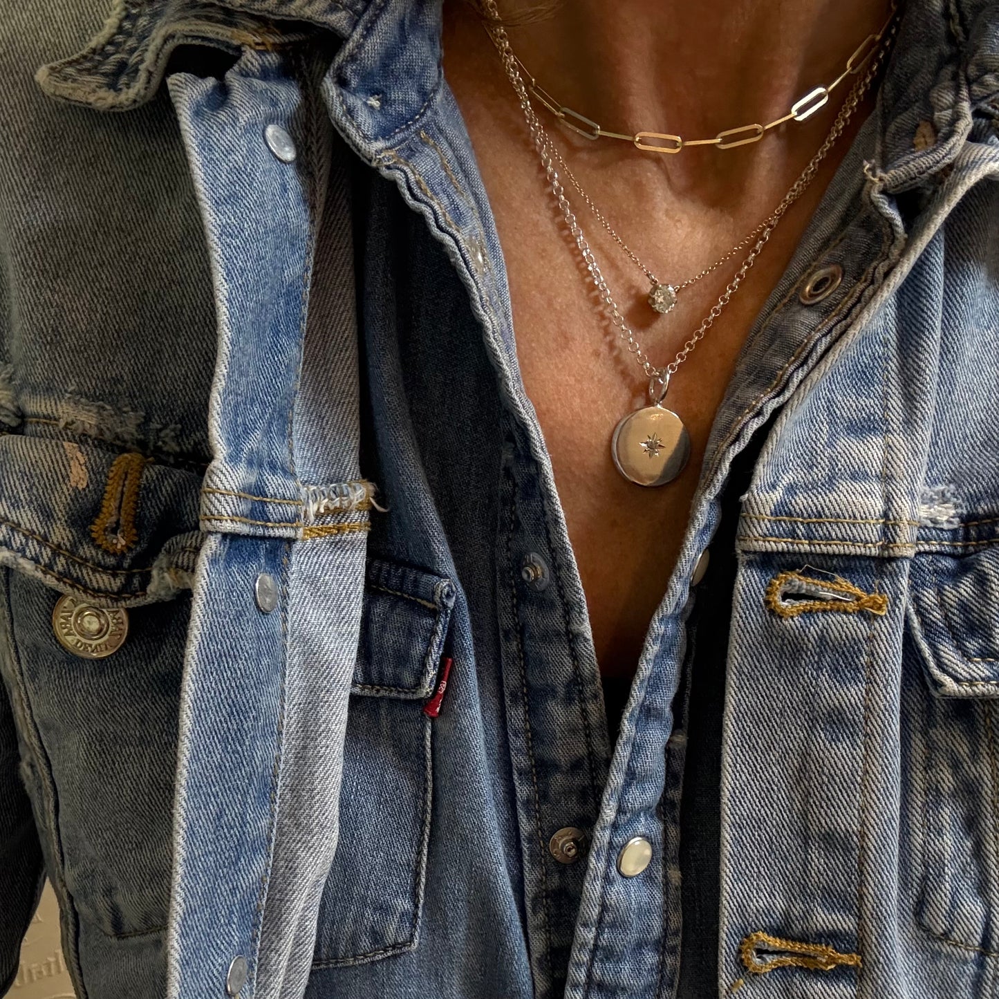 Diamond Disc Necklace