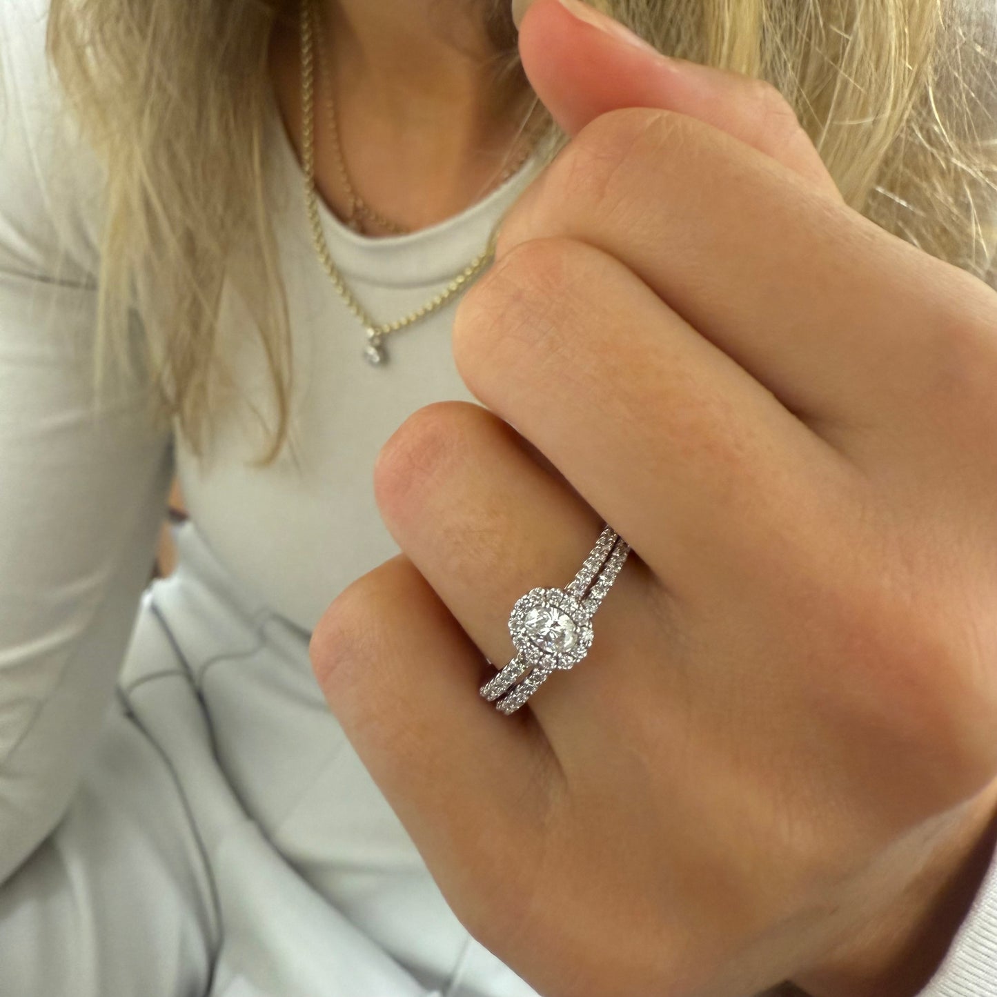 Natural Diamond Ring Set