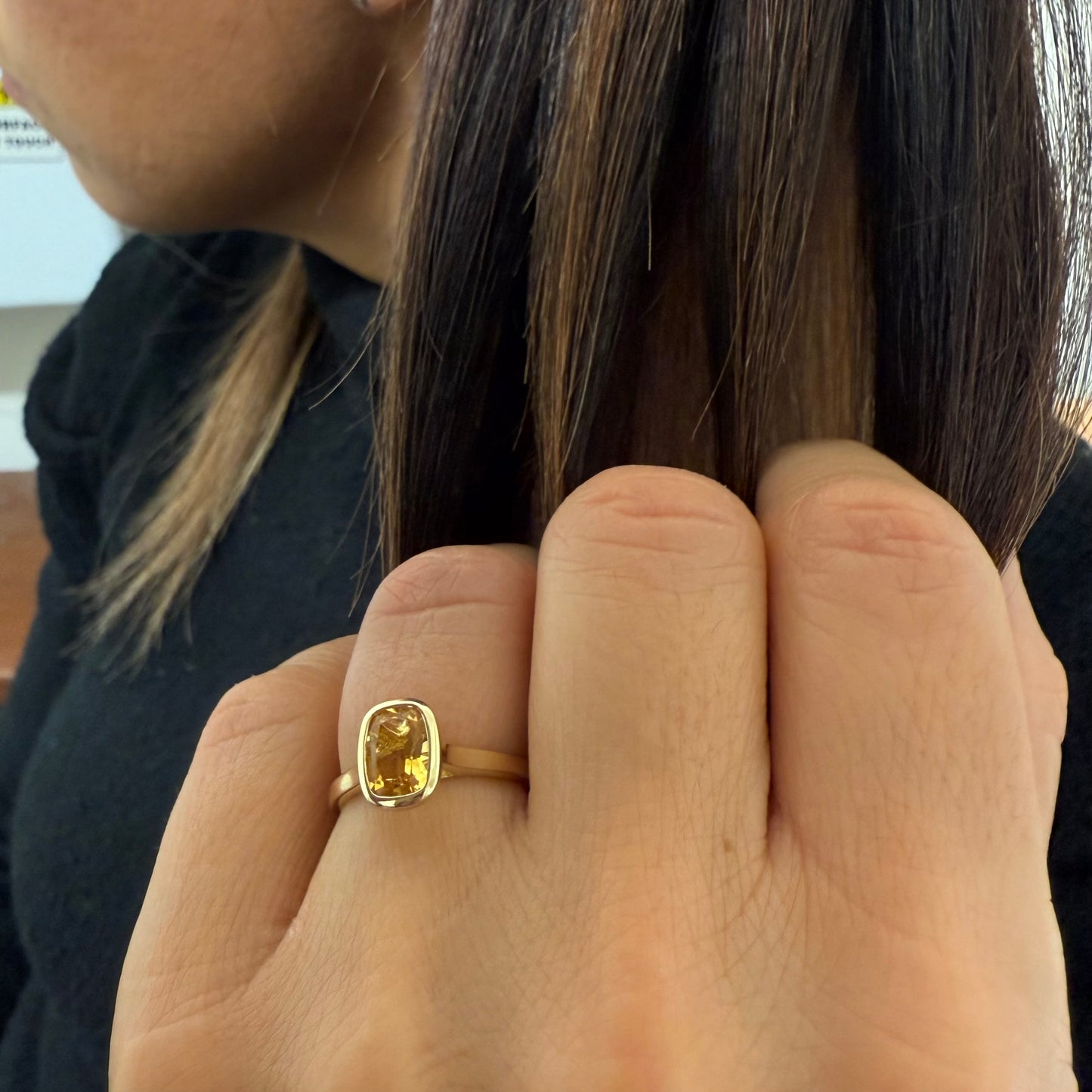 Gold Citrine Ring