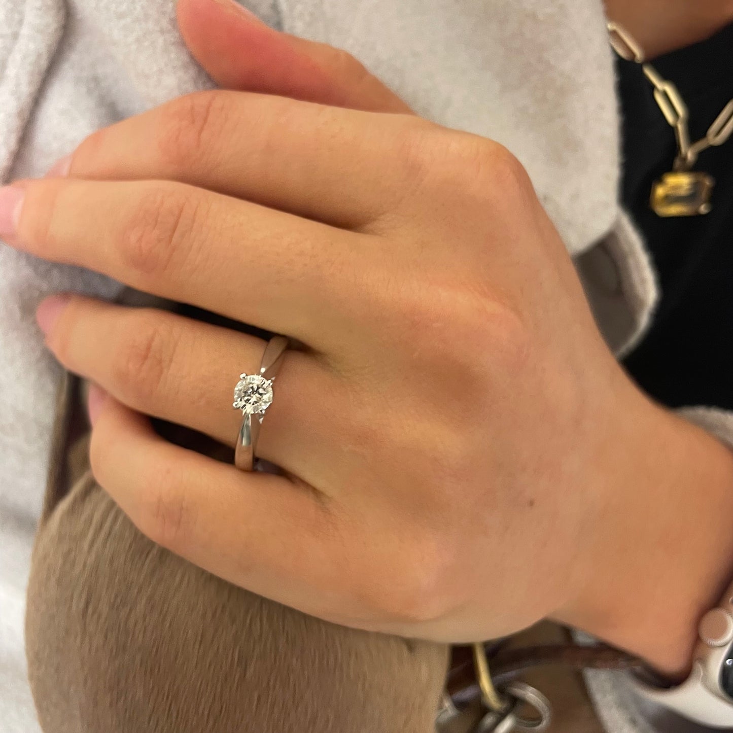 Natural Diamond Solitaire Ring