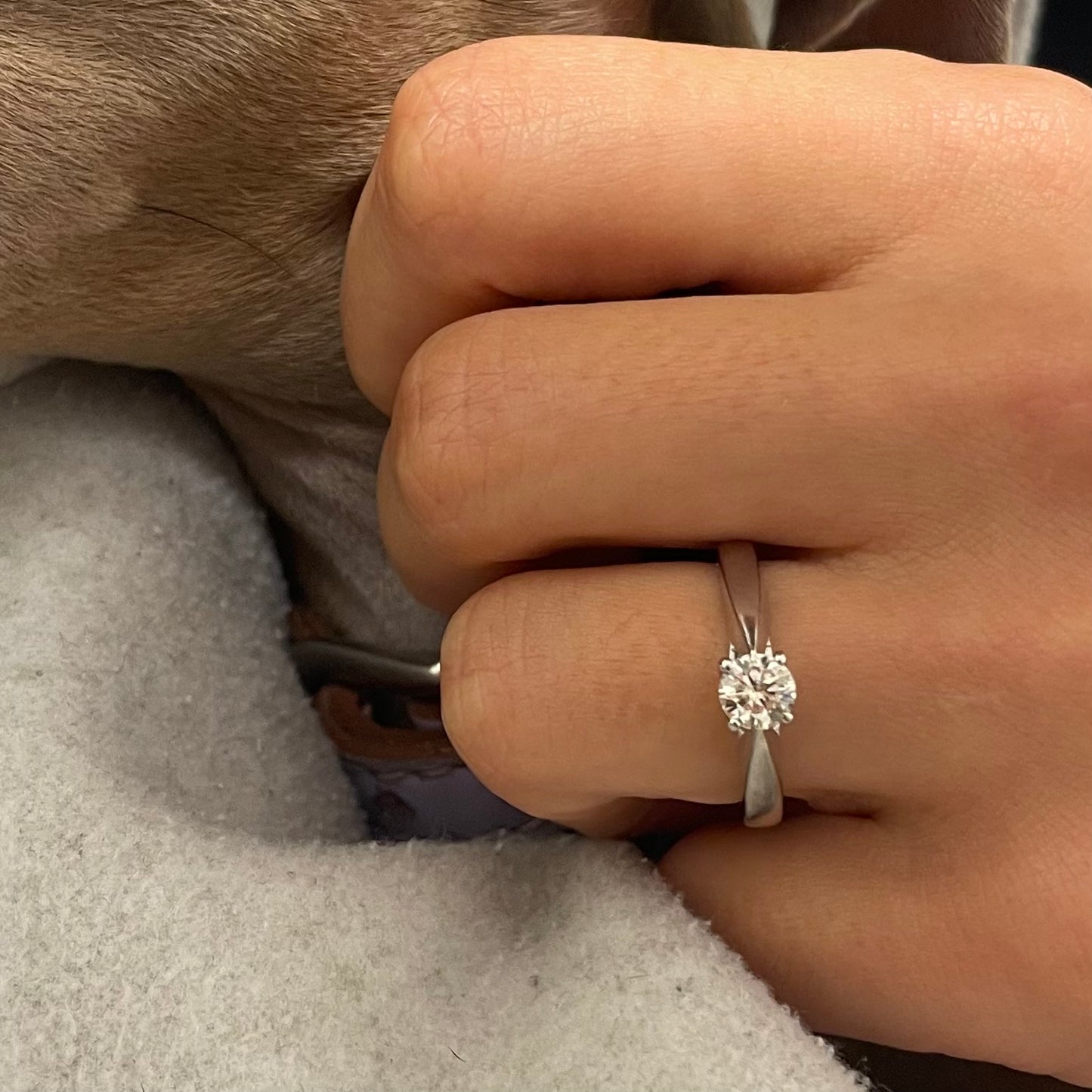 Natural Diamond Solitaire Ring
