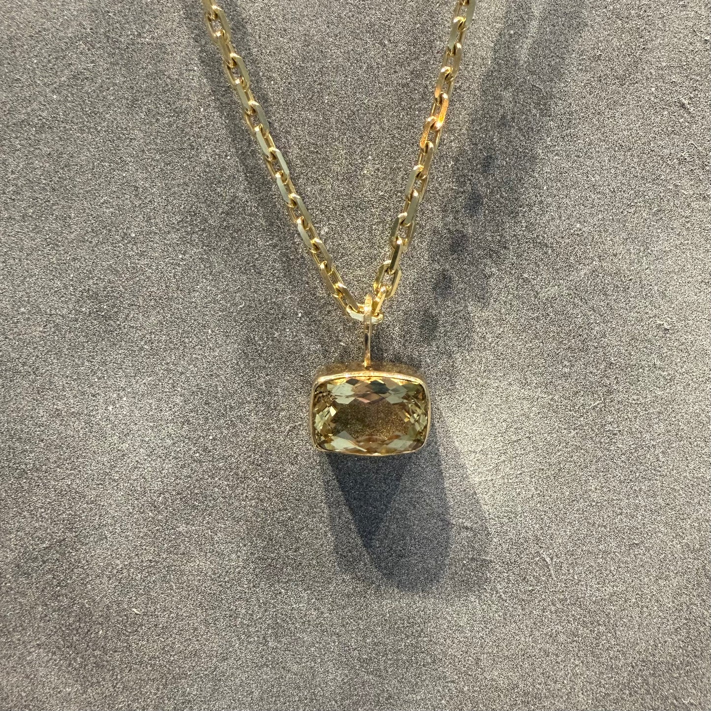 SOLD Natural Yellow Beryl Gold Necklace (ONLY ONE)