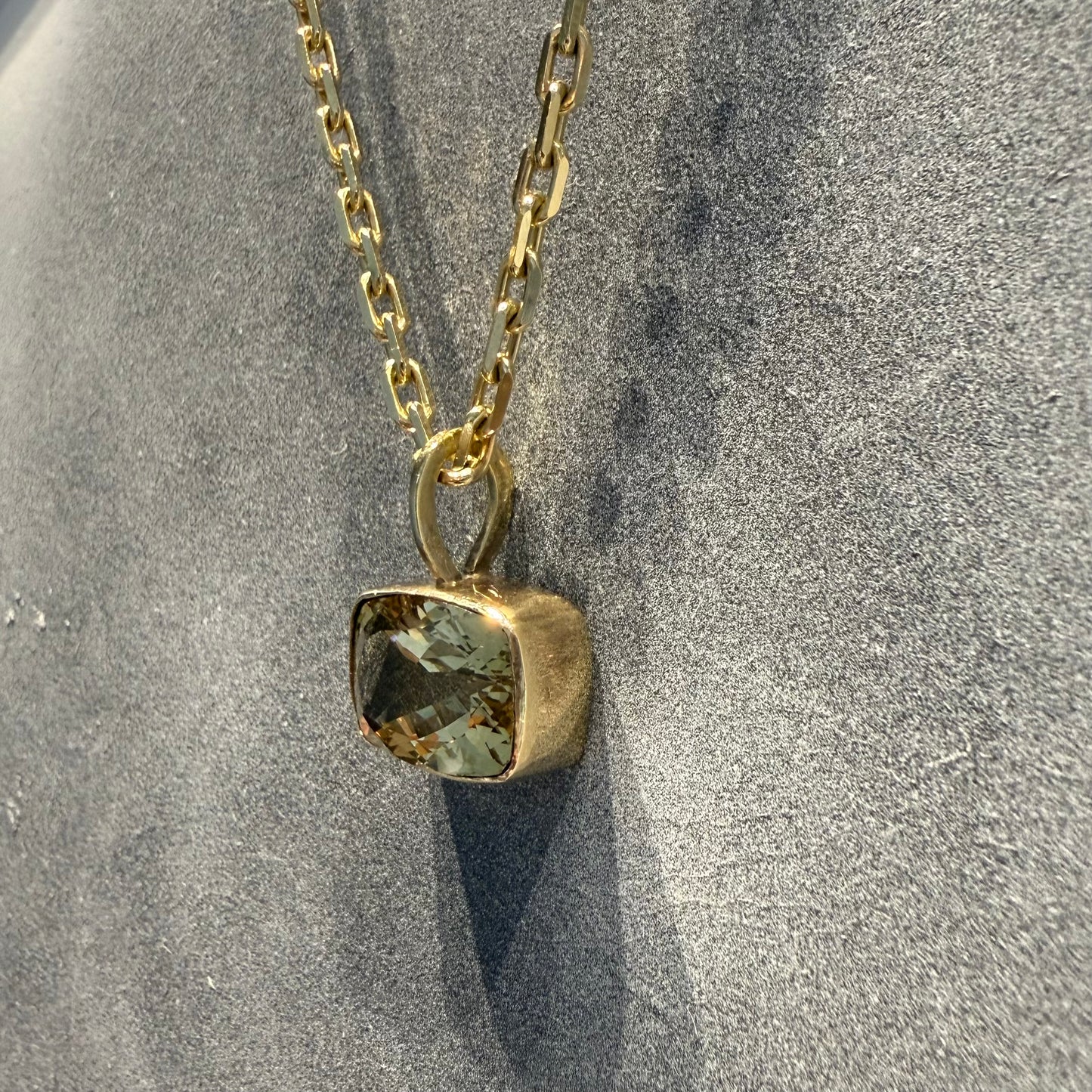 SOLD Natural Yellow Beryl Gold Necklace (ONLY ONE)