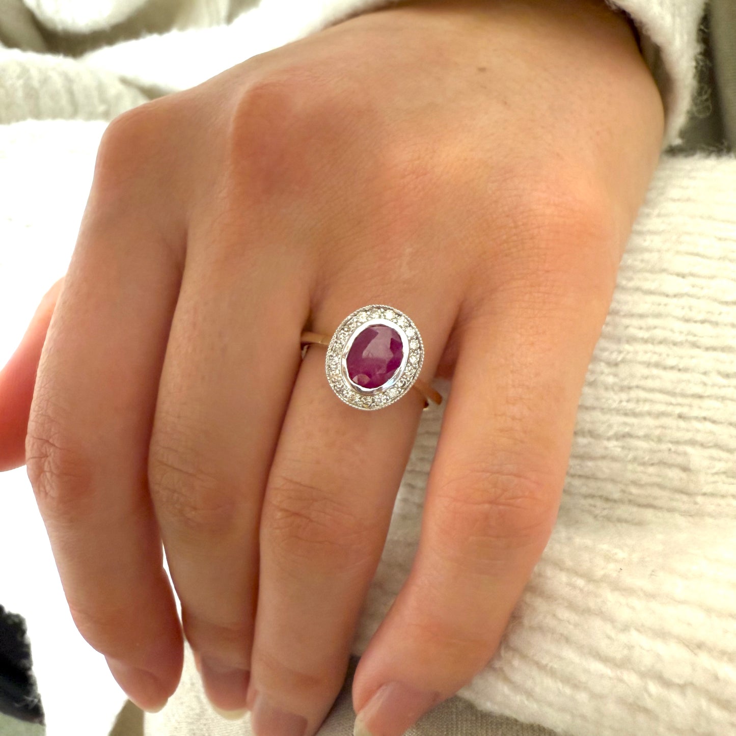 SOLD Ruby And Diamond Ring