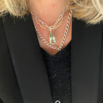 Silver Green Beryl Necklace