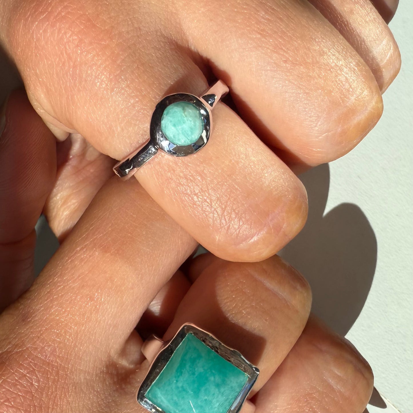 Silver Amazonite Ring