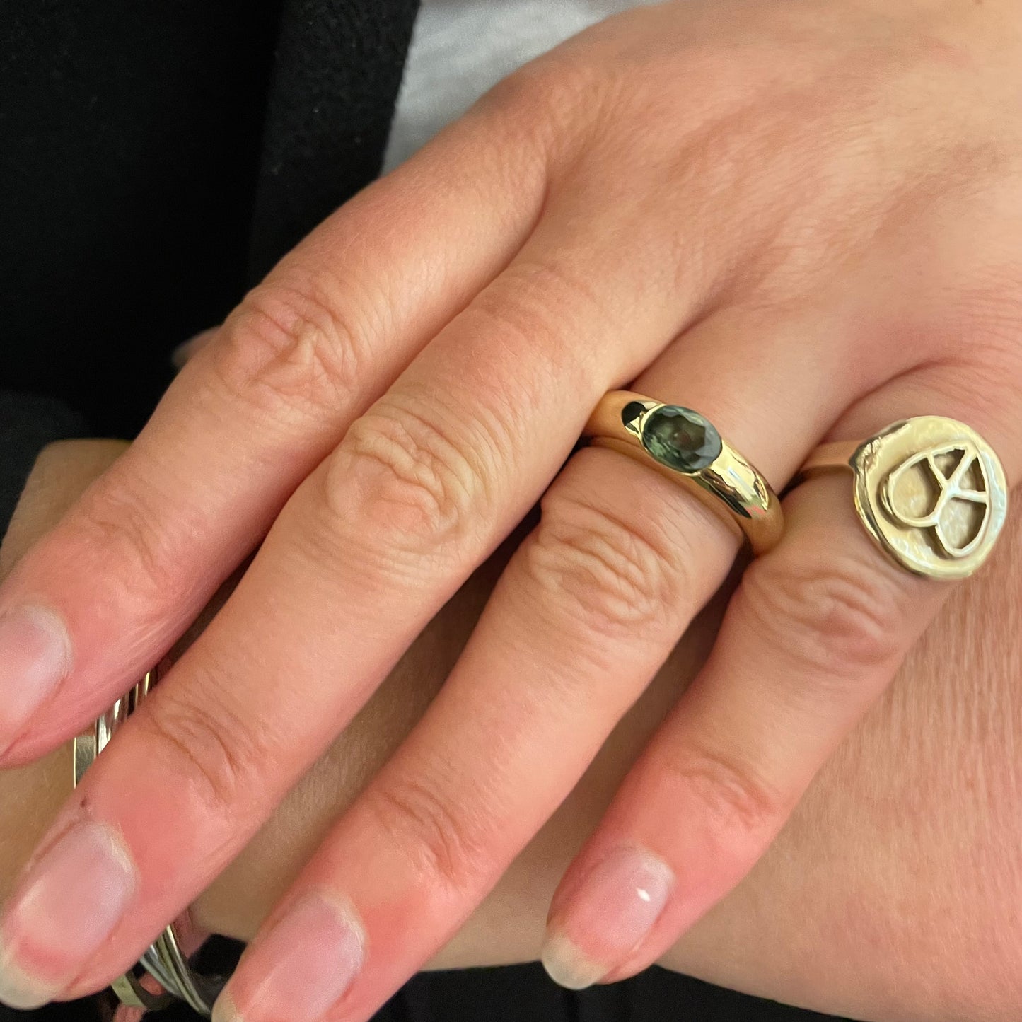 Sold Erin Ring   {Gold Green Tourmaline}