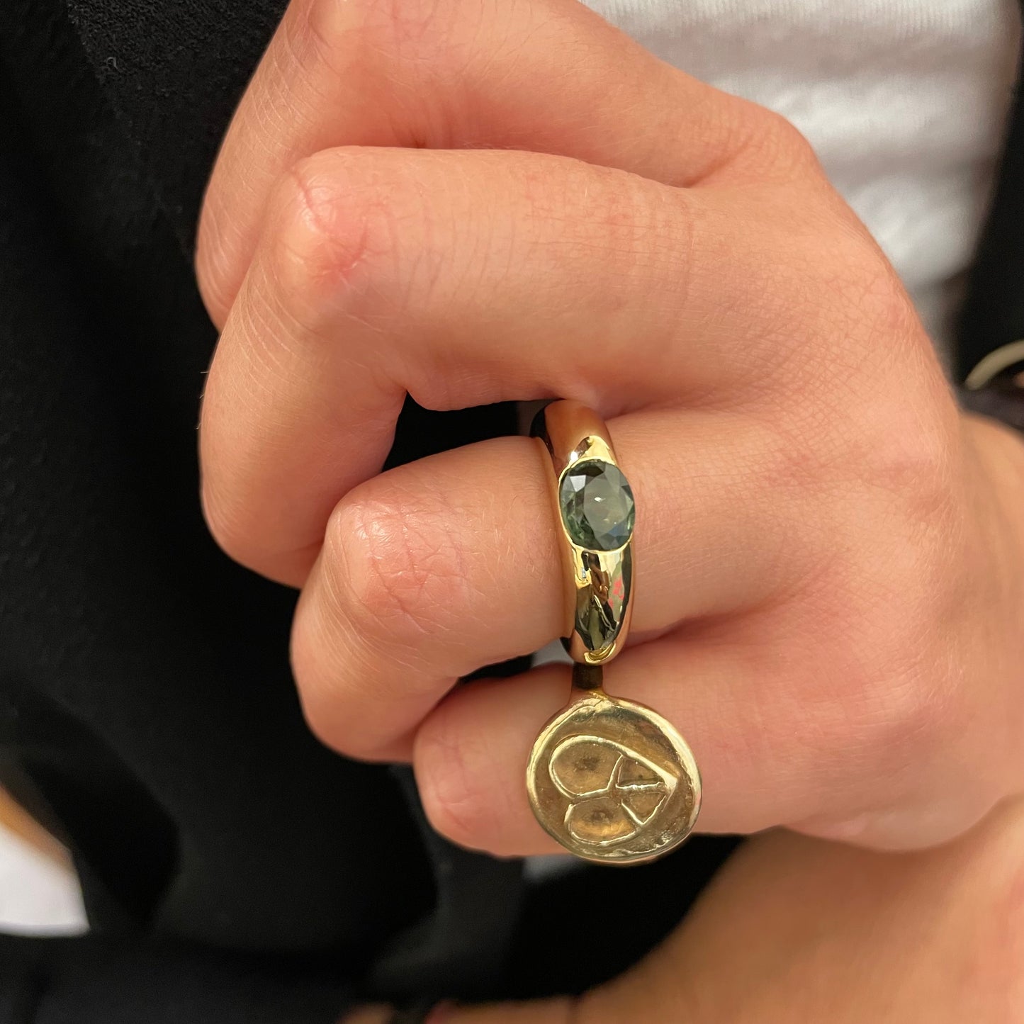 Sold Erin Ring   {Gold Green Tourmaline}