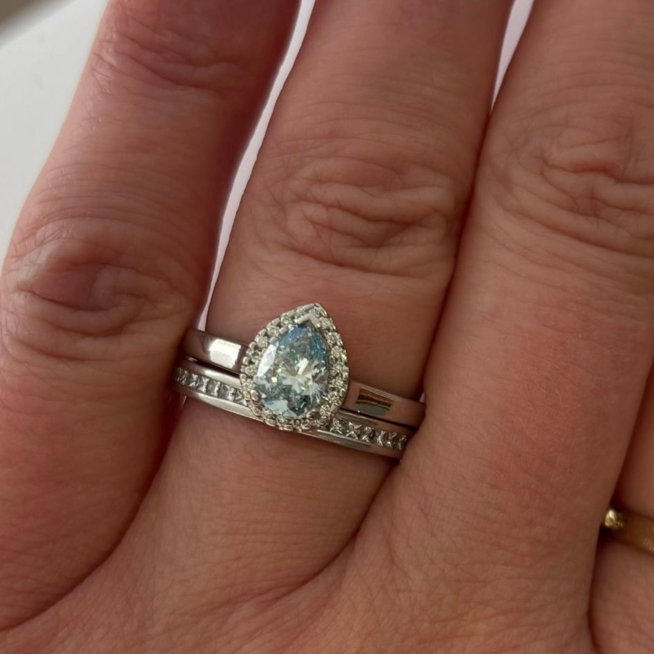 SOLD Natural Blue Diamond Ring