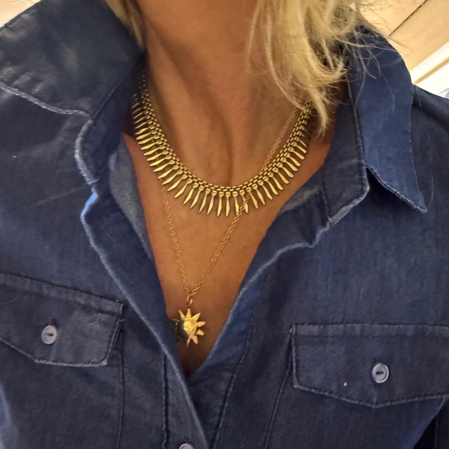 Gold Sunburst Pendant