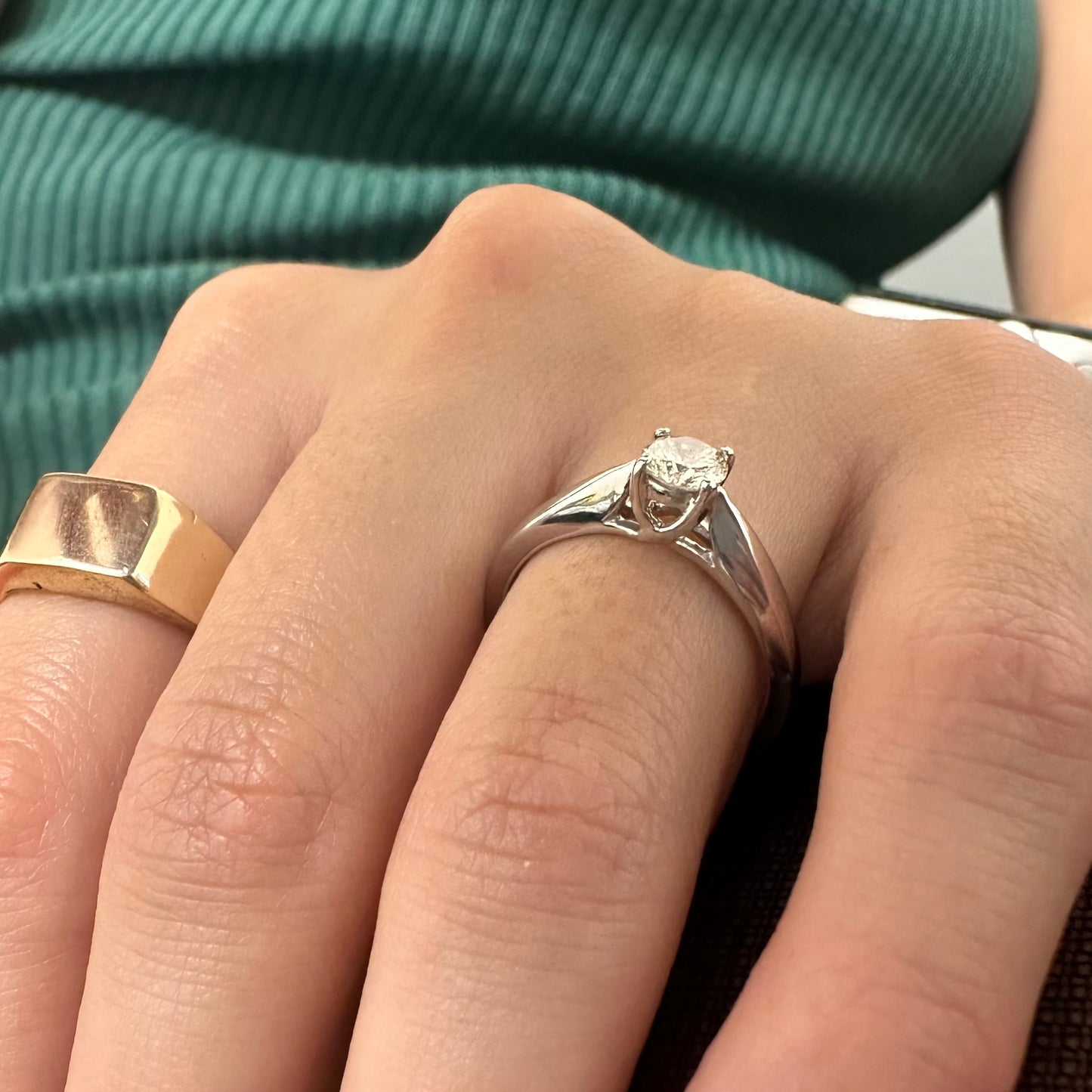 Natural Diamond Solitaire Ring