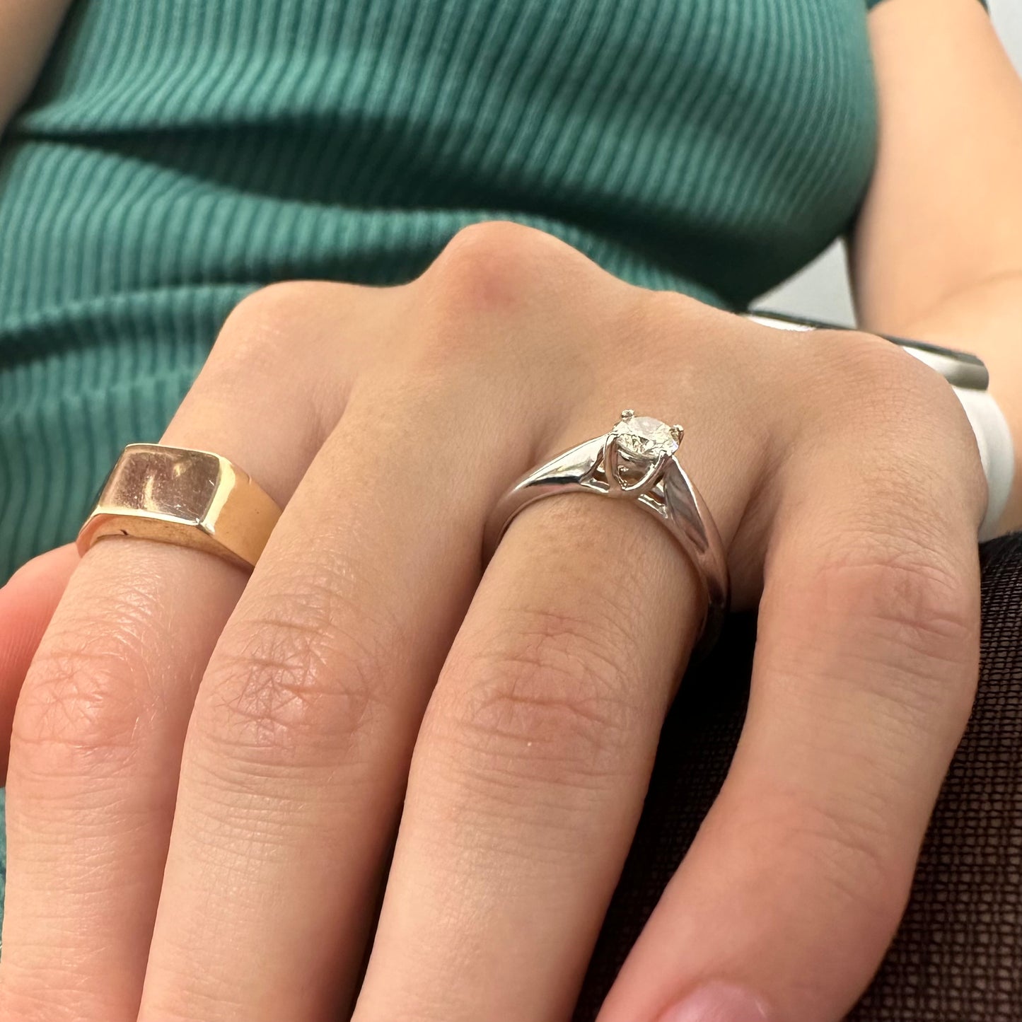 Natural Diamond Solitaire Ring