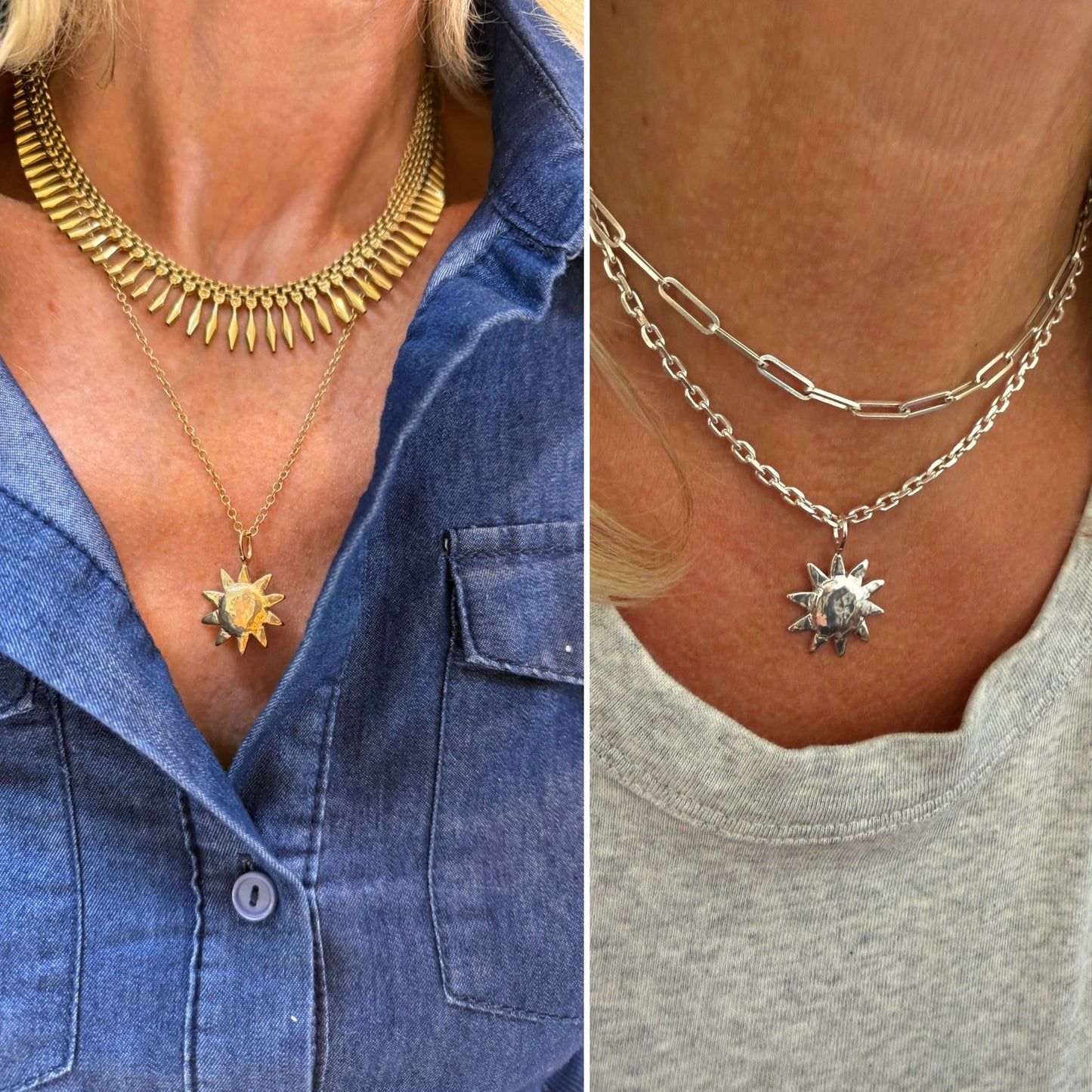 Gold Sunburst Pendant