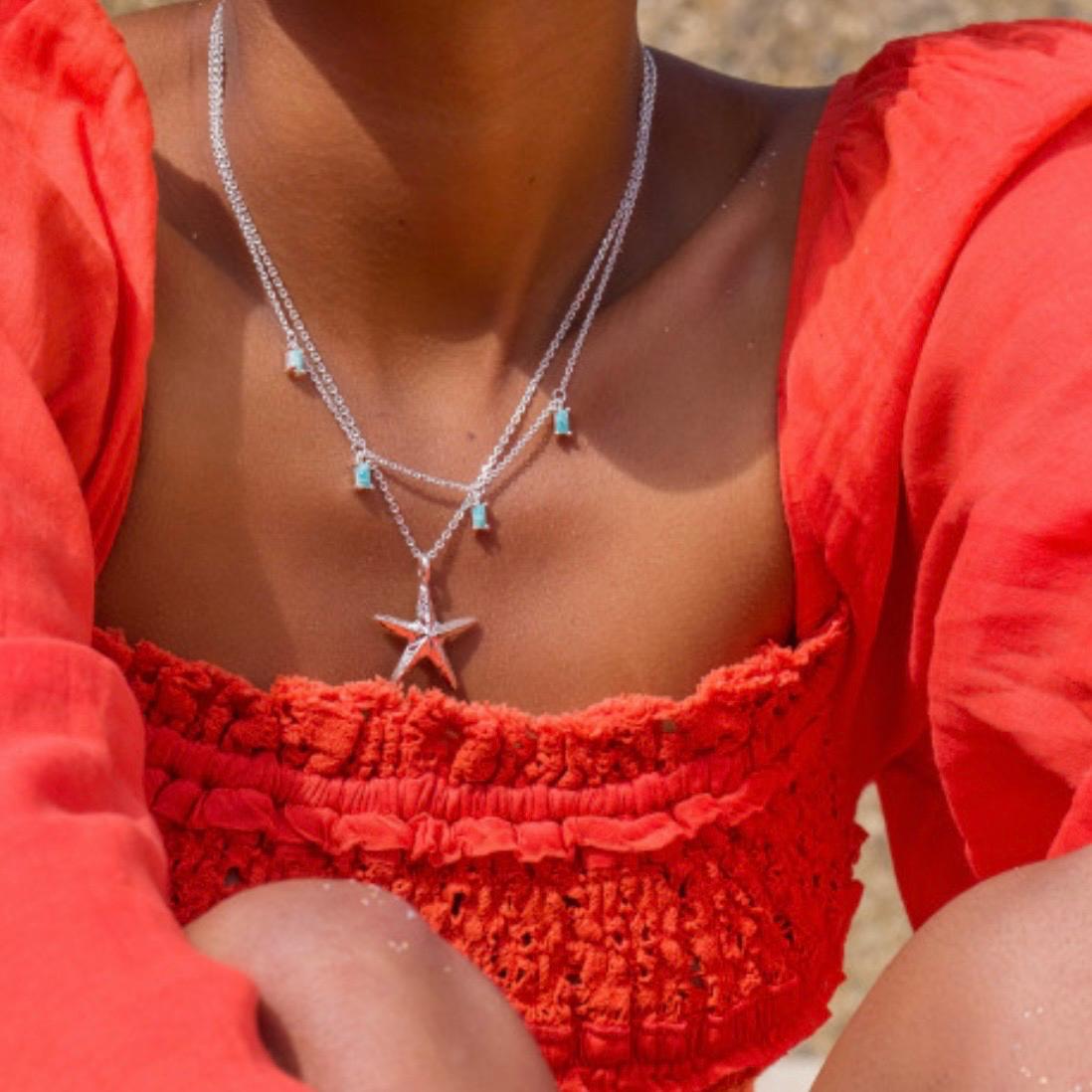 Amonzonite Droplet Necklace
