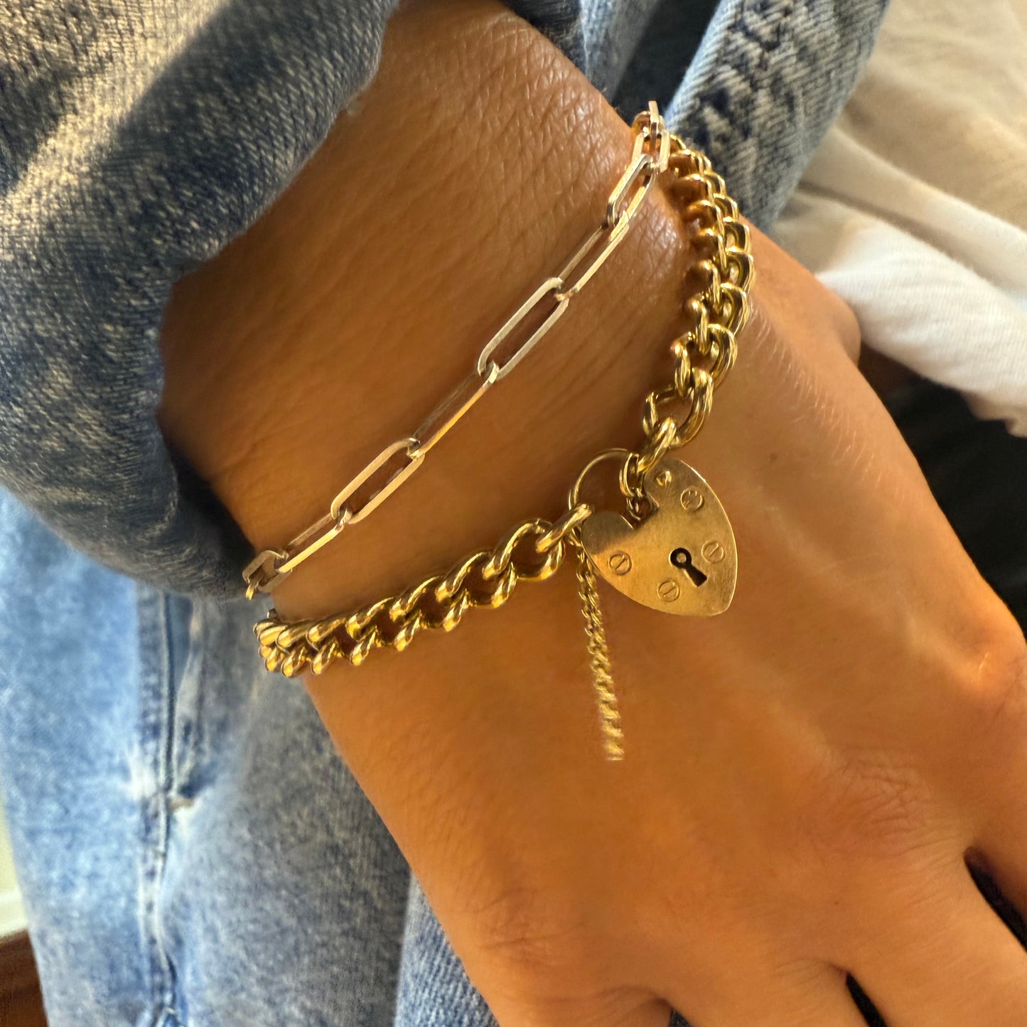 Classic Chunky Gold Curb Bracelet