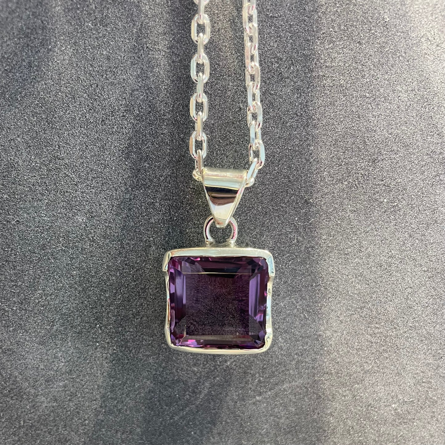 Amethyst Silver Necklace