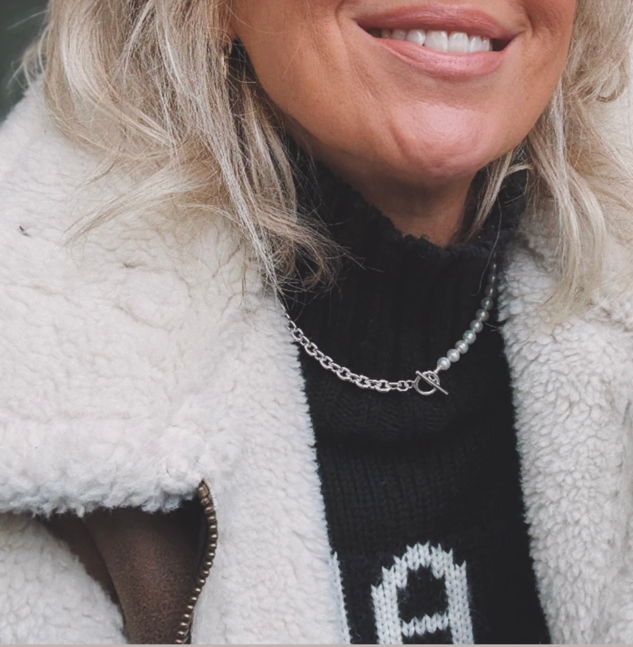 Mezzo Silver Fresh Water Pearl necklace