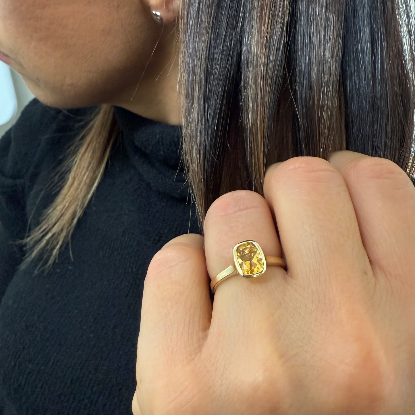 Gold Citrine Ring