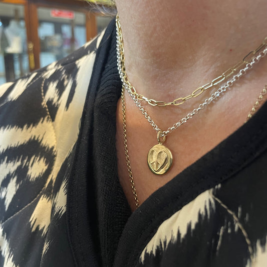 Gold Love Peace Necklace