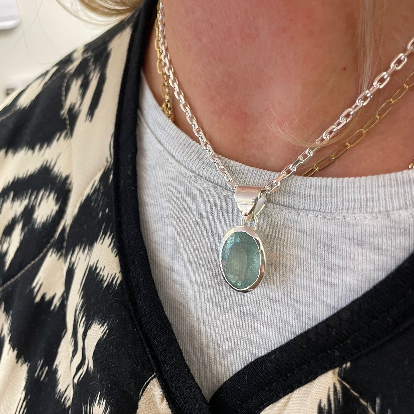 Natural Aquamarine Necklace