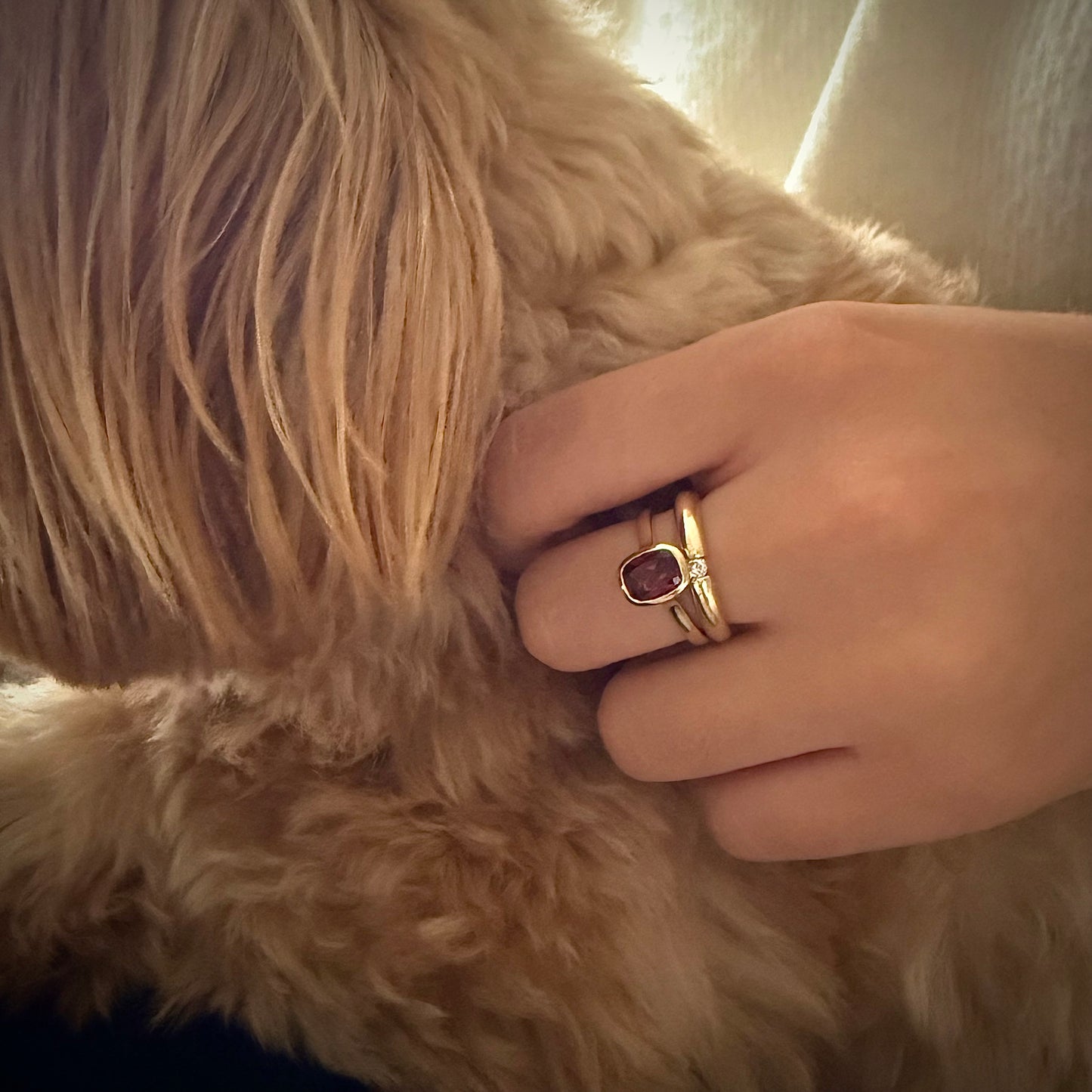 Berry Garnet Gold Ring