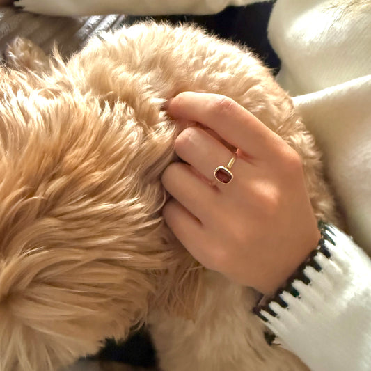 Berry Garnet Gold Ring