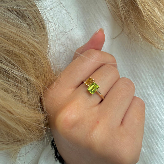 Toi Et Moi Gem Stone Ring