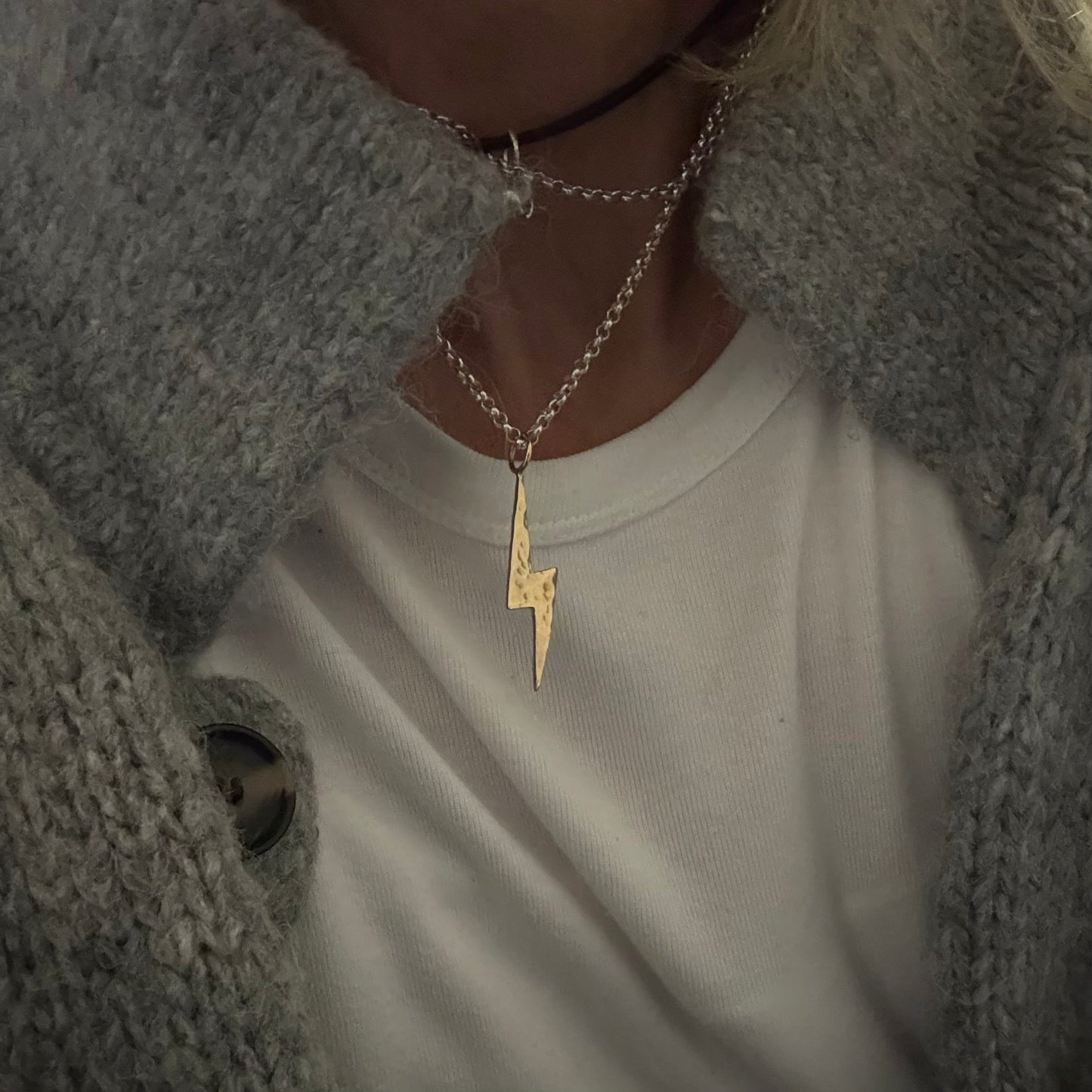 Bowie Gold Lightening Bolt