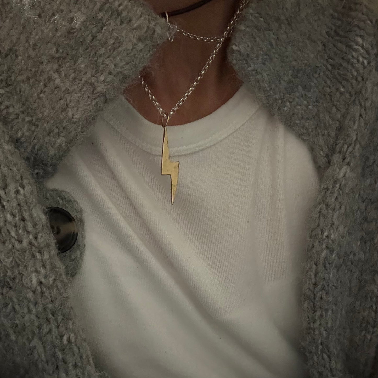 Bowie Gold Lightening Bolt