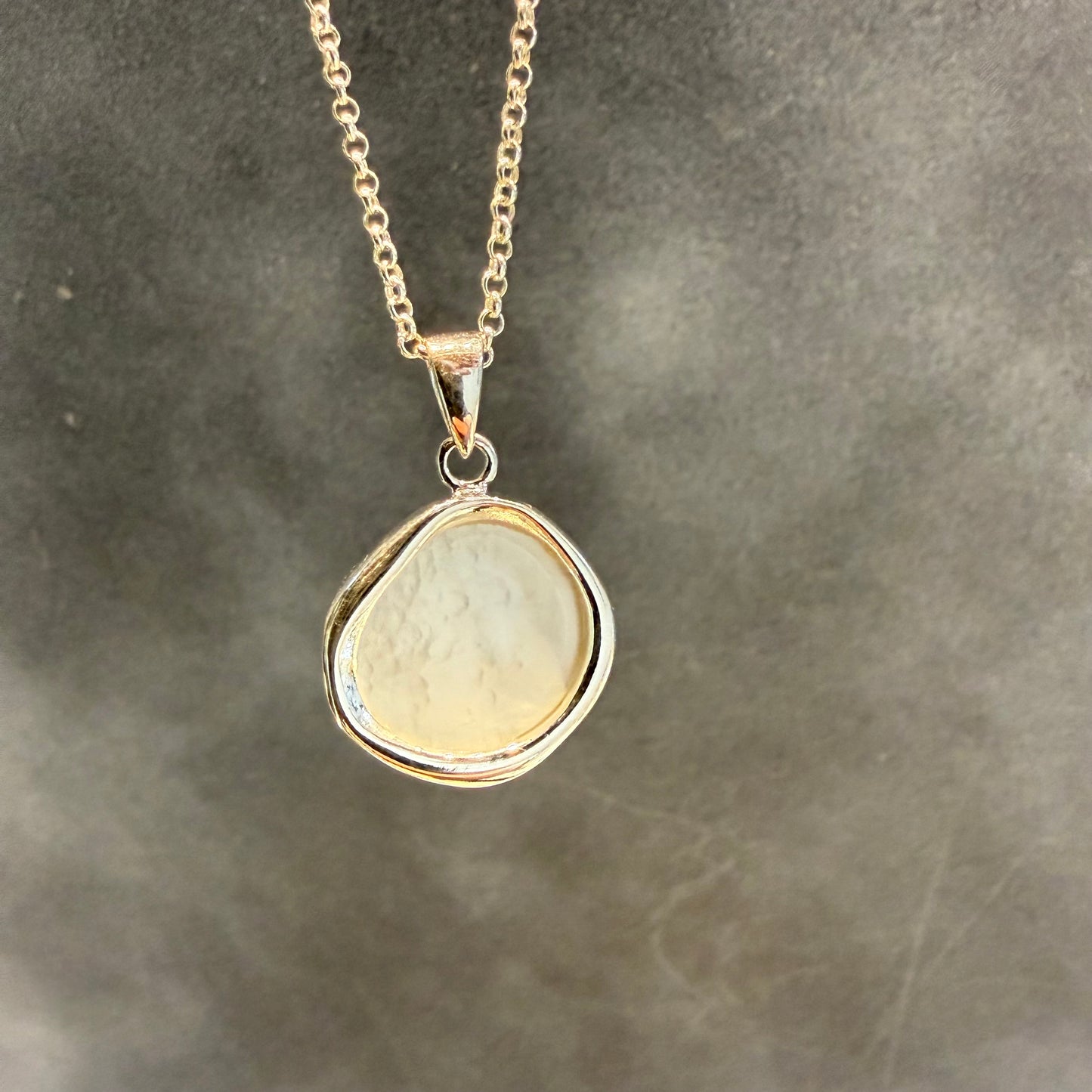 Mother of pearl moon necklace
