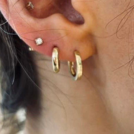 Gold Huggies earrings