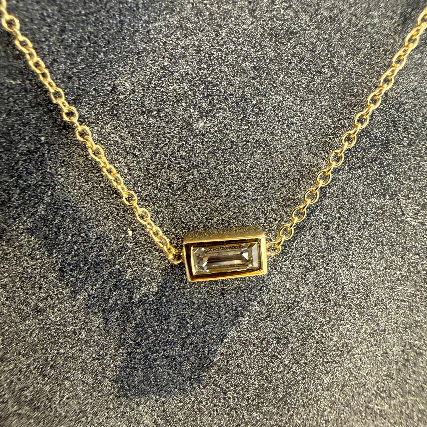 Baguette Diamond Trilogy Necklace