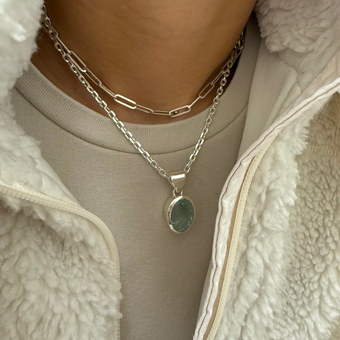 Natural Aquamarine Necklace