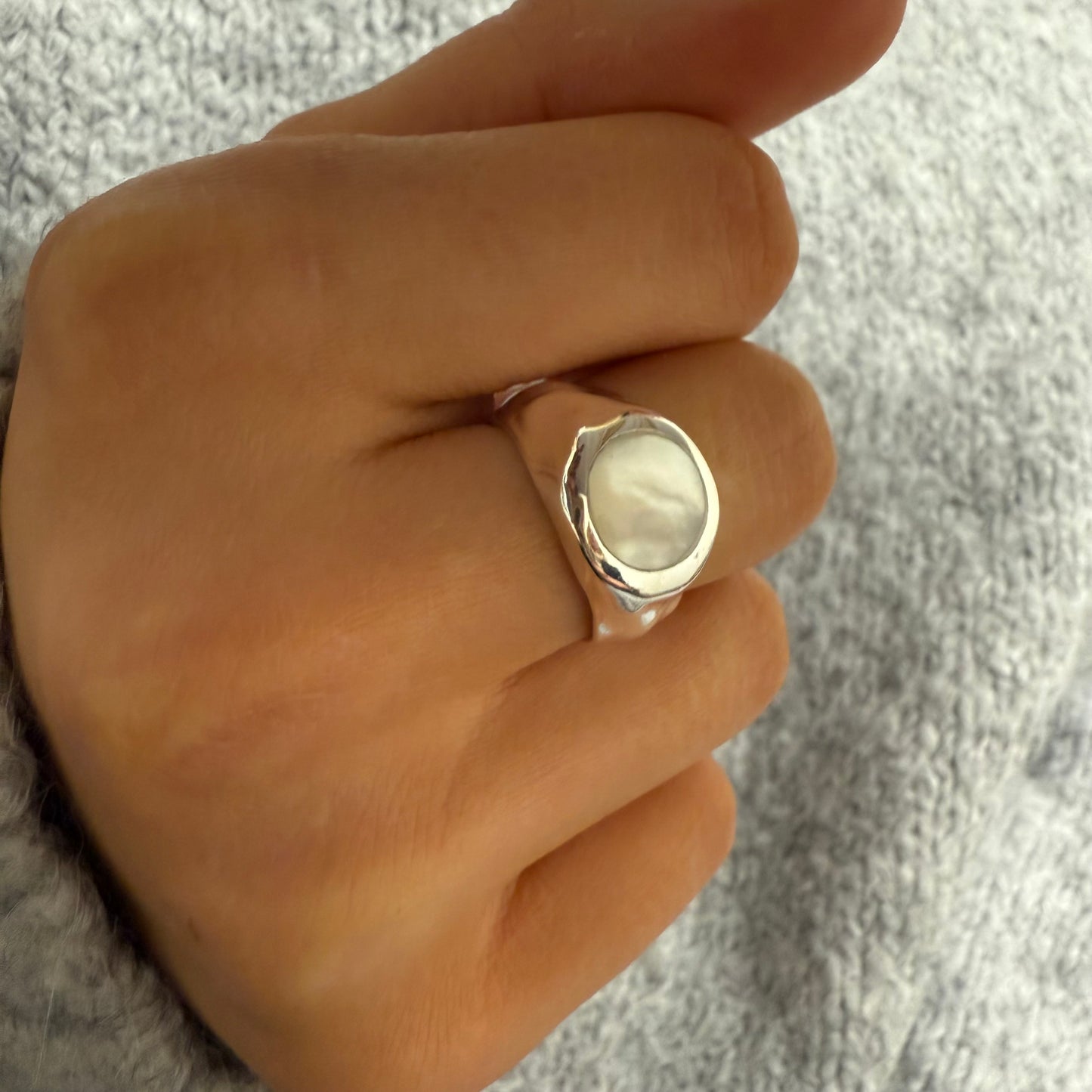 Pearl Silver Ring