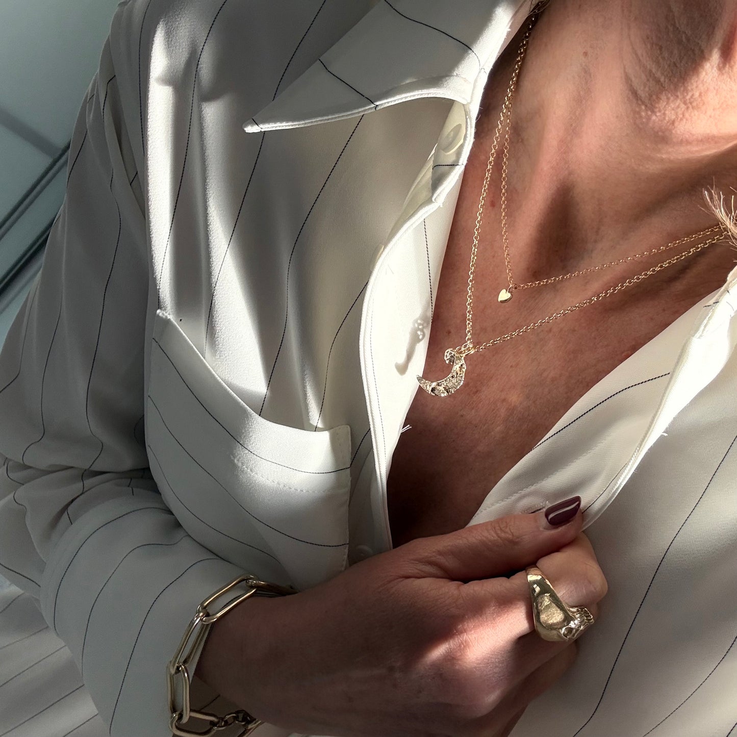 The Celest Moon and Diamond Necklace