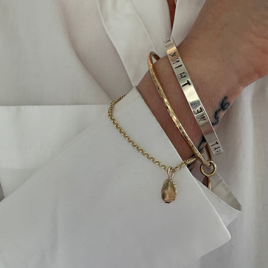 Gold Pebble Bracelet