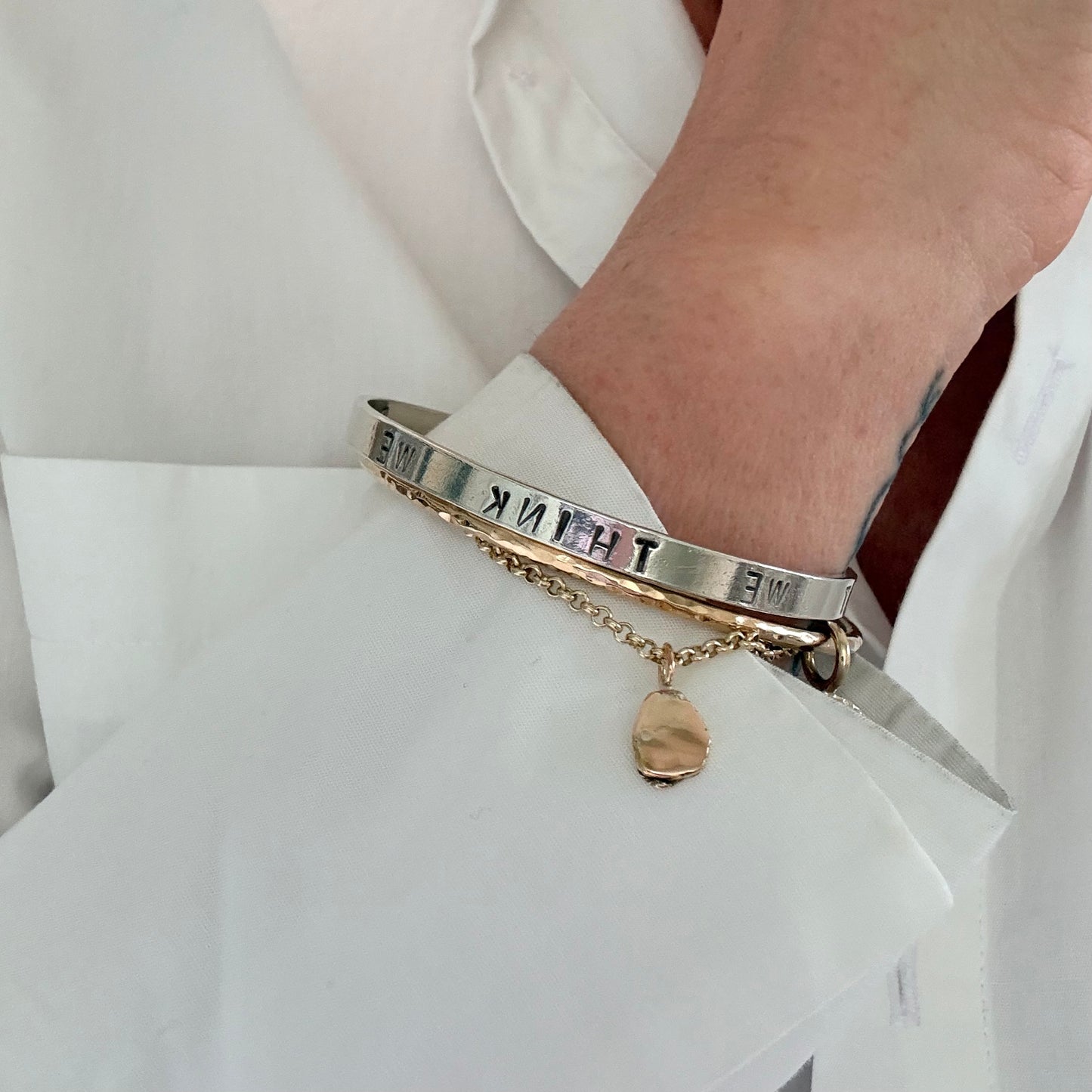 Gold Pebble Bracelet