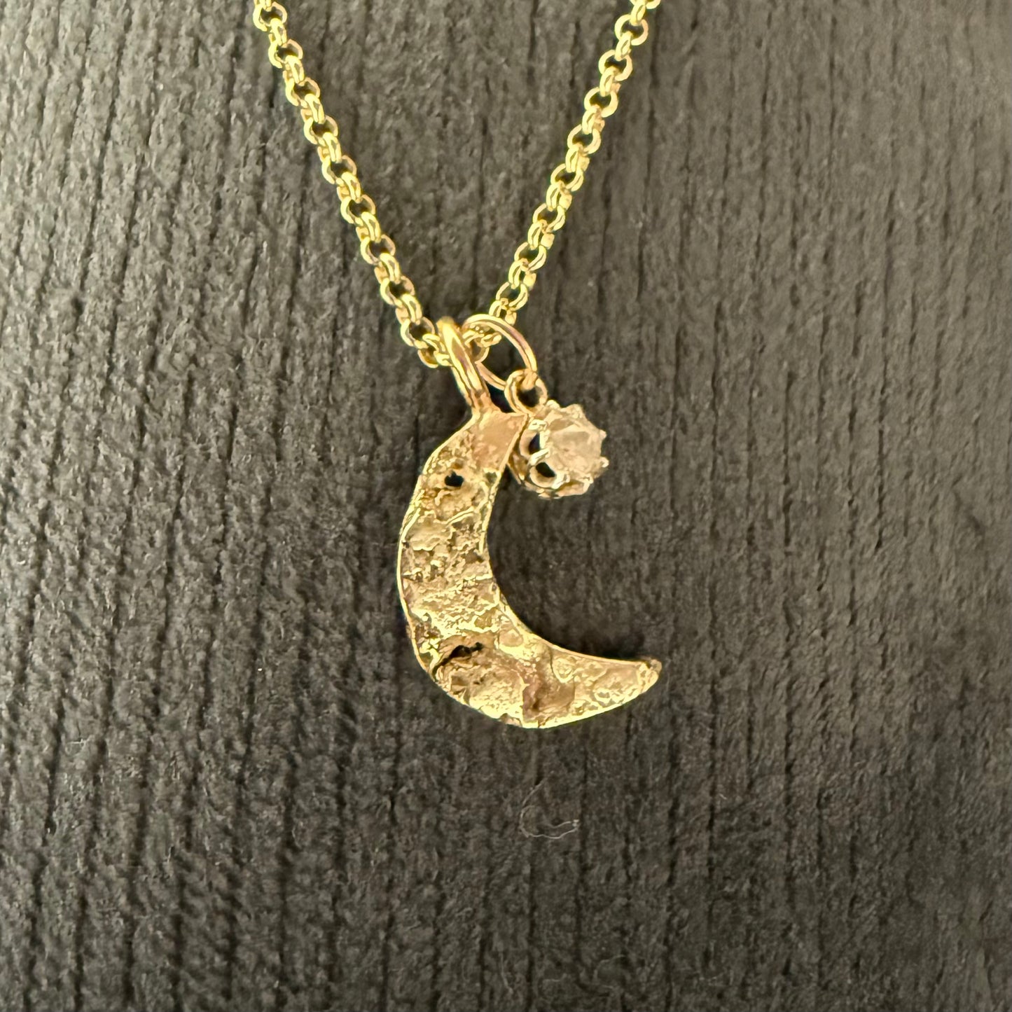 The Celest Moon and Diamond Necklace