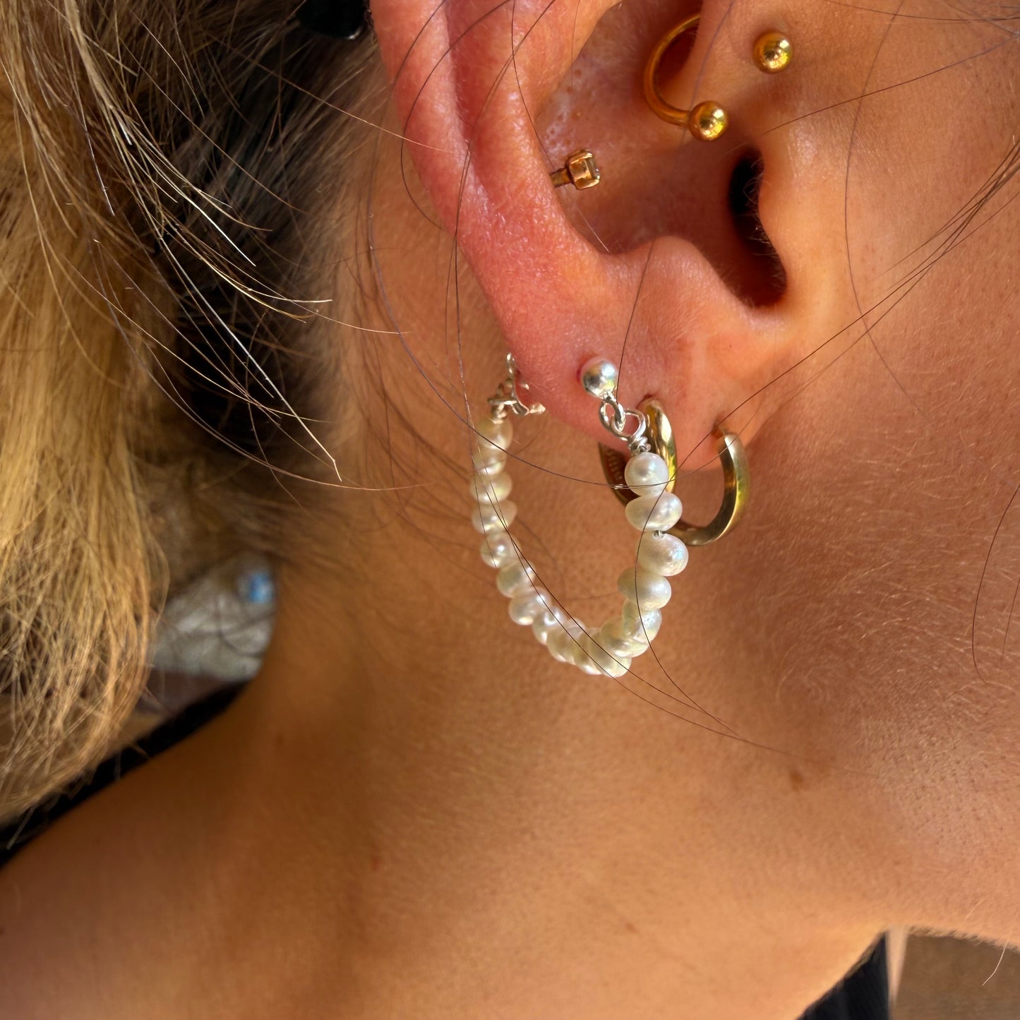 Pearl hoops