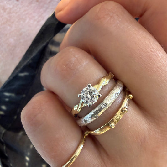 Diamond twist Ring