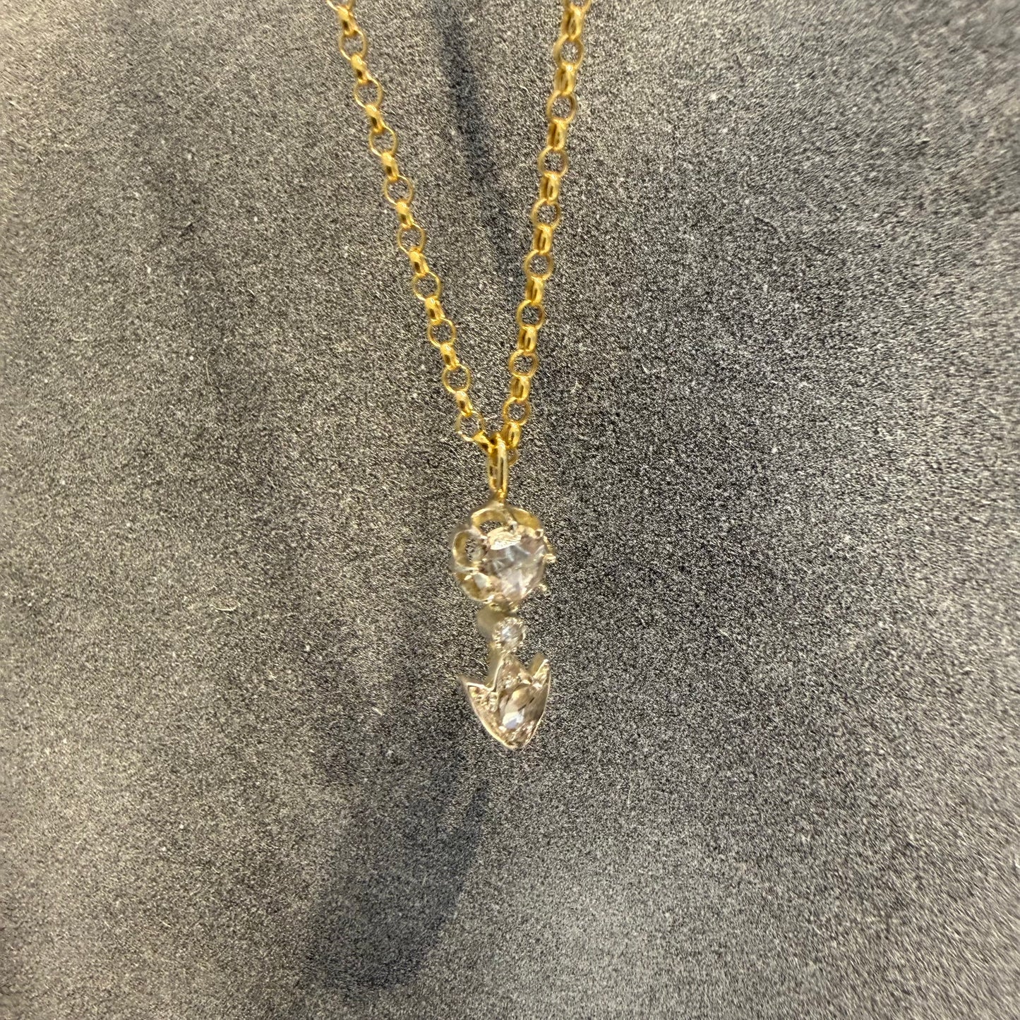 Vintage Hand Cut Diamond Necklace