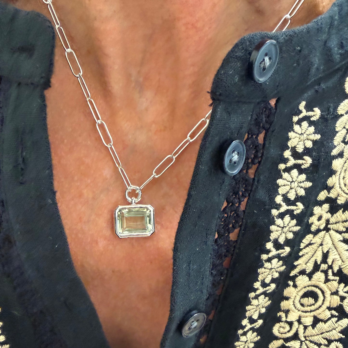 NEW! Green Quartz statement Necklace