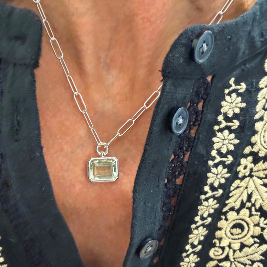 NEW! Green Quartz statement Necklace