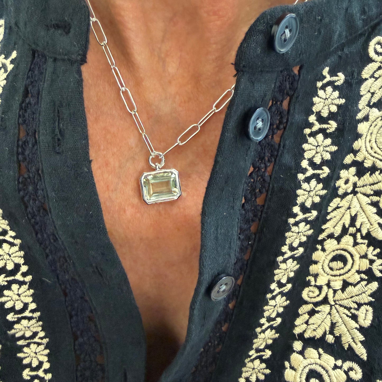 NEW! Green Quartz statement Necklace