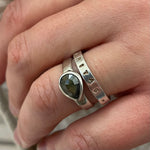 Black Diamond Silver Ring