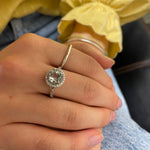 Vintage Style Aquamarine and Diamond Ring