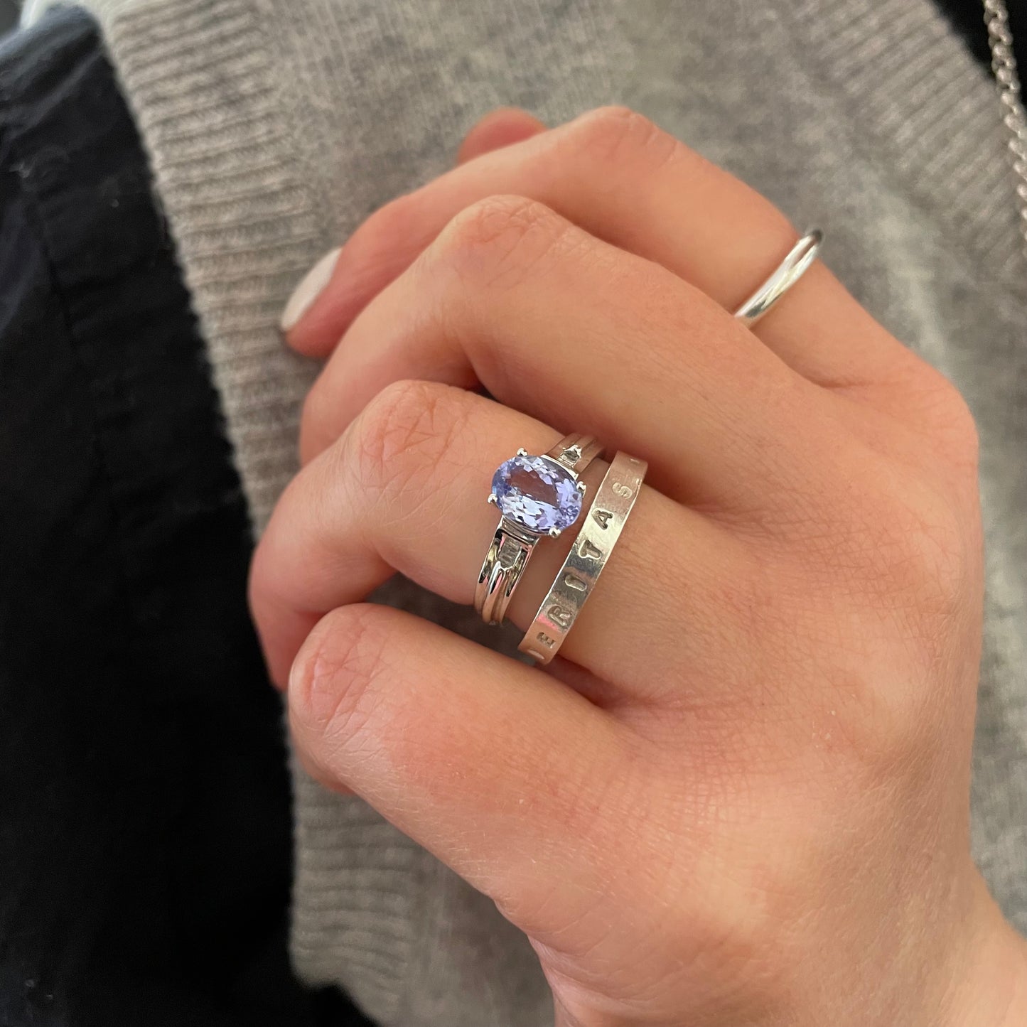 Tanzanite White Gold Ring