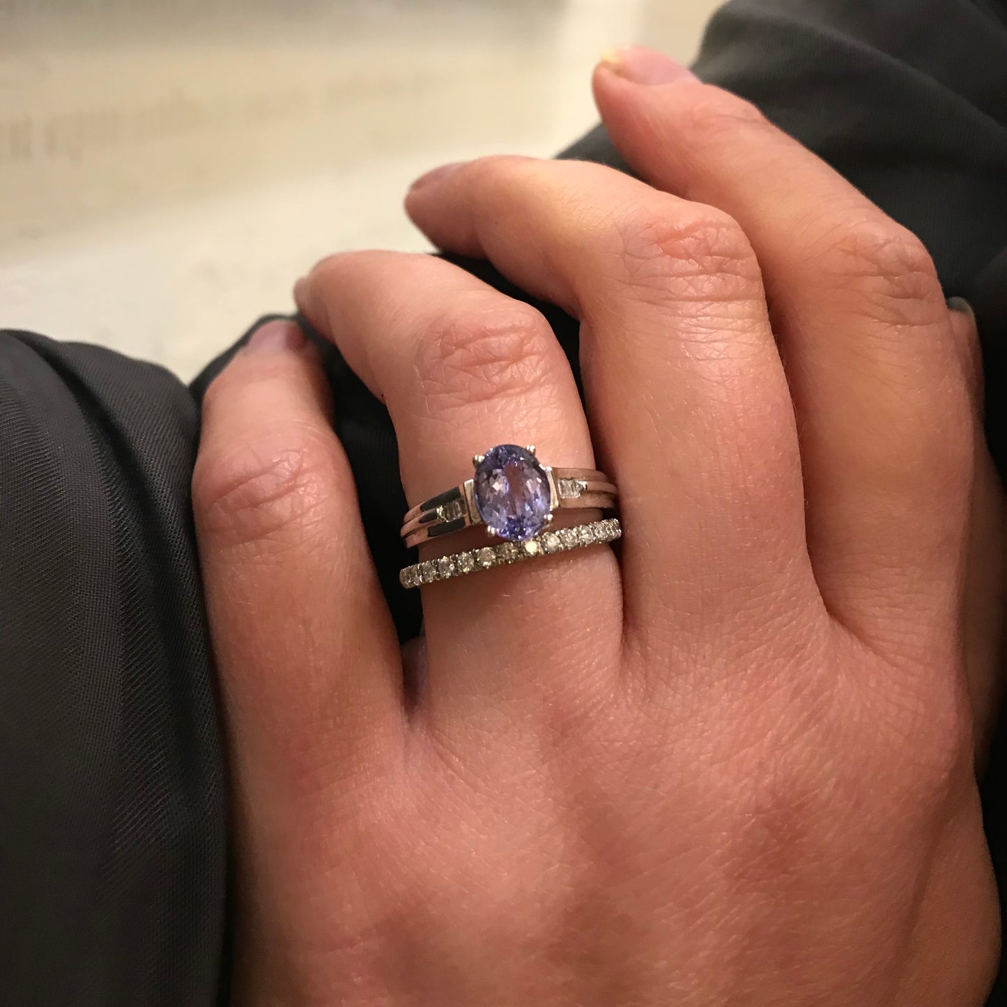 Tanzanite White Gold Ring